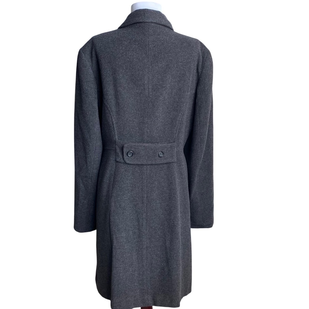 ZARA Wool Cashmere Winter Overcoat Pea Coat Size 10 Gray Preppy Academia Classic - Picture 5 of 12